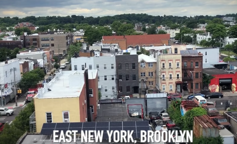 East New York Brooklyn aerial shot