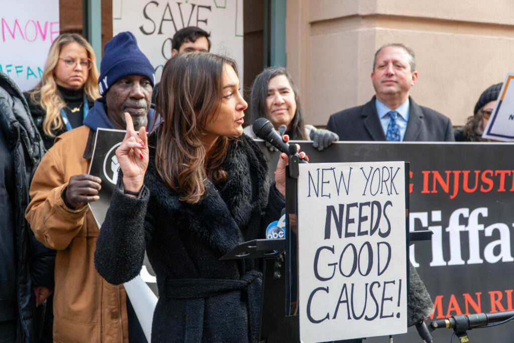 Senator Julia Salazar advocates for Good Cause Eviction Legislation